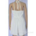 Women Belted Jumpsuit with White Color